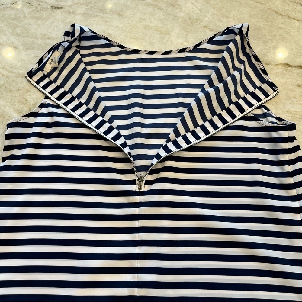 NEW Caslon | Mini‎ Shift Dress | Blue, White Pink Stripes | Women's Size Small - Picture 8 of 11